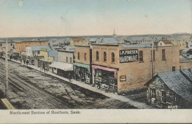 North-east Section of Rosthern, looking along the main street